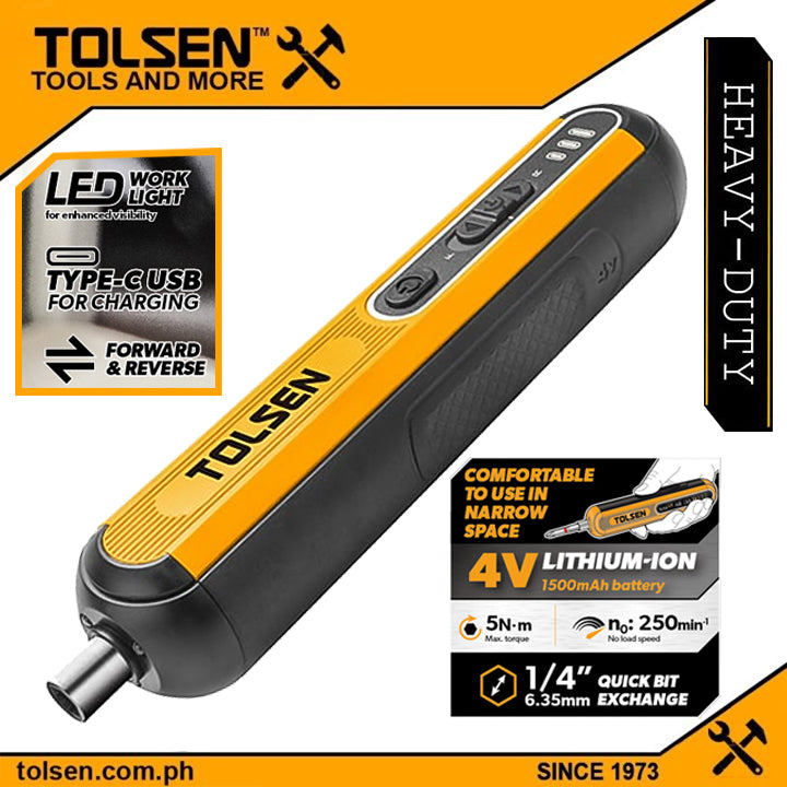 Cordless Pen Screwdriver 4V w/ 16pcs Free Accessories & Bag (2000mAH, 1/4" Chuck) All Metal Gear Box 79005