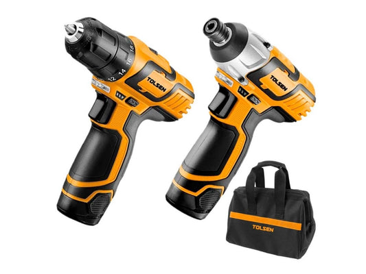 LI-ON Cordless Drill & Impact Driver Set with Bag (12V)