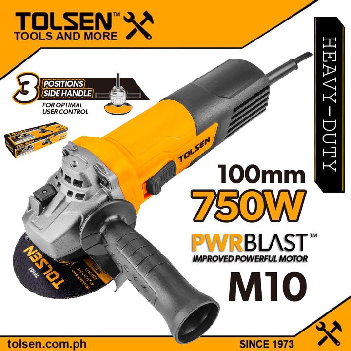 Industrial Grade Angle Grinder 4" w/ 4 Free Accessories [ONLINE EXCLUSIVE] (750W 100MM) Copper Motor