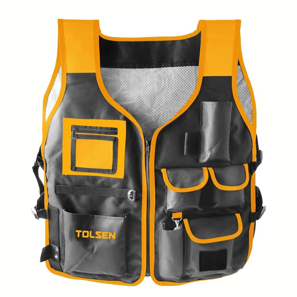 Tolsen Heavy Duty Tool Vest (Universal Size) For Carrying Tools