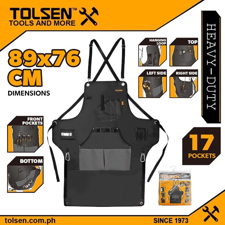 Tolsen Workshop Apron w/ 17 Pockets (89x76cm | 73x67cm)