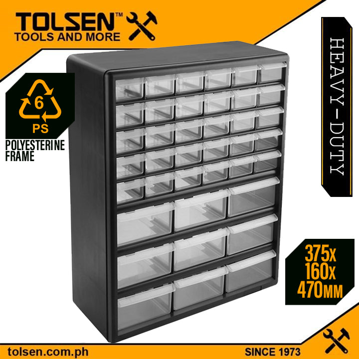 Tolsen 39 Drawers Plastic Parts Storage Box (375x160x470mm)