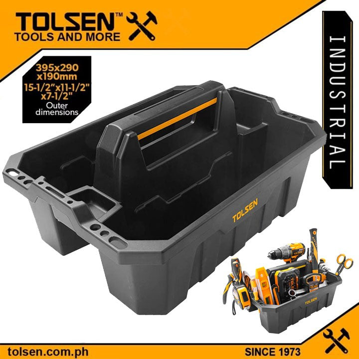 Tolsen Plastic Tool Box Open Type (395x290x190mm) PP Material