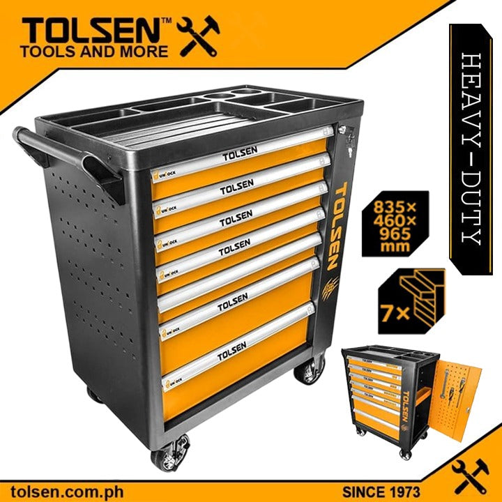 Industrial Tool Carrier 7 Drawer Roller Cabinet (835X460X965mm) with Brake Swivel Castor 80317