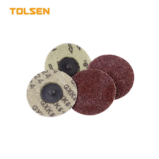 50pcs Roll Lock Discs 2" & 3" (Grit Size #24 - #240) For Wood, Steel and Paint