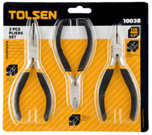 3PCS MINI PLIERS SET (4.5")