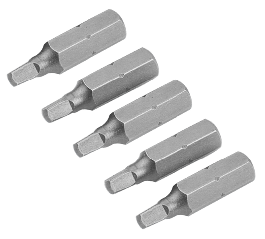 Industrial 5pcs Square Screwdriver Bits Set (S2x25mm) 20280