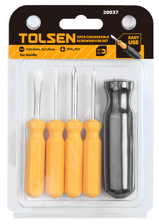 5PCS CHANGEABLE SCREWDRIVER SET