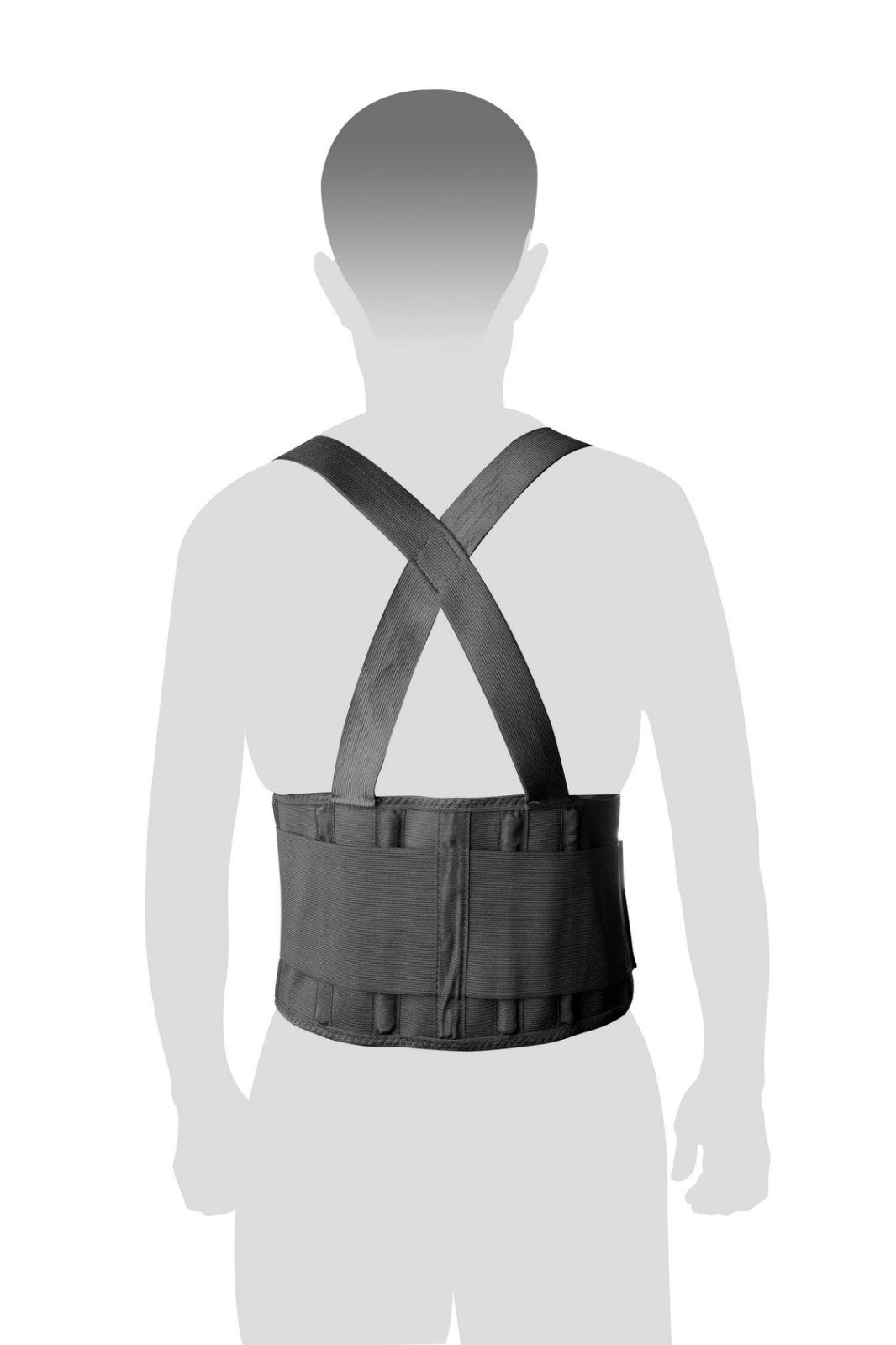 BACK SUPPORT BELT WITH ADJUSTABLE SUSPENDERS S-XL