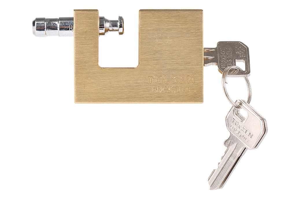 Tolsen Industrial Brass Shutter Padlock (60mm| 70mm | 80mm | 90mm) w/ 3 Keys