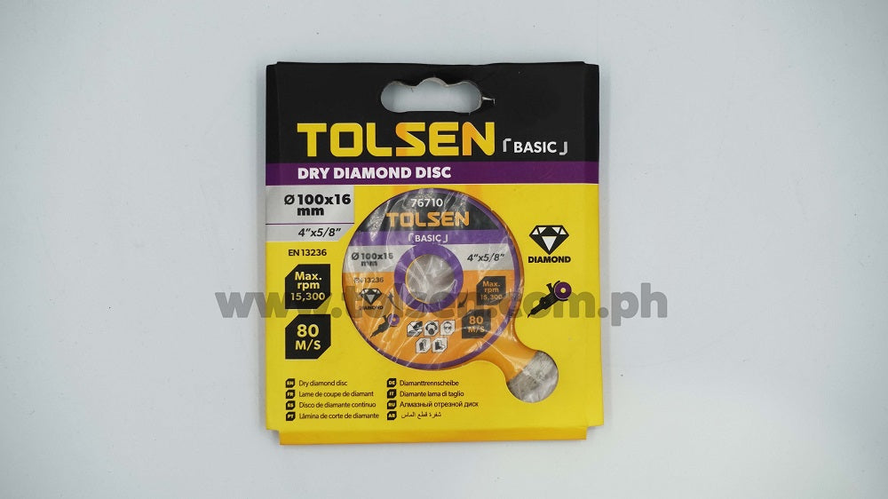 Tolsen Segmented Dry Diamond Cutting Disc (4" | 4.5" | 5" | 7" | 9") Tile Cutting