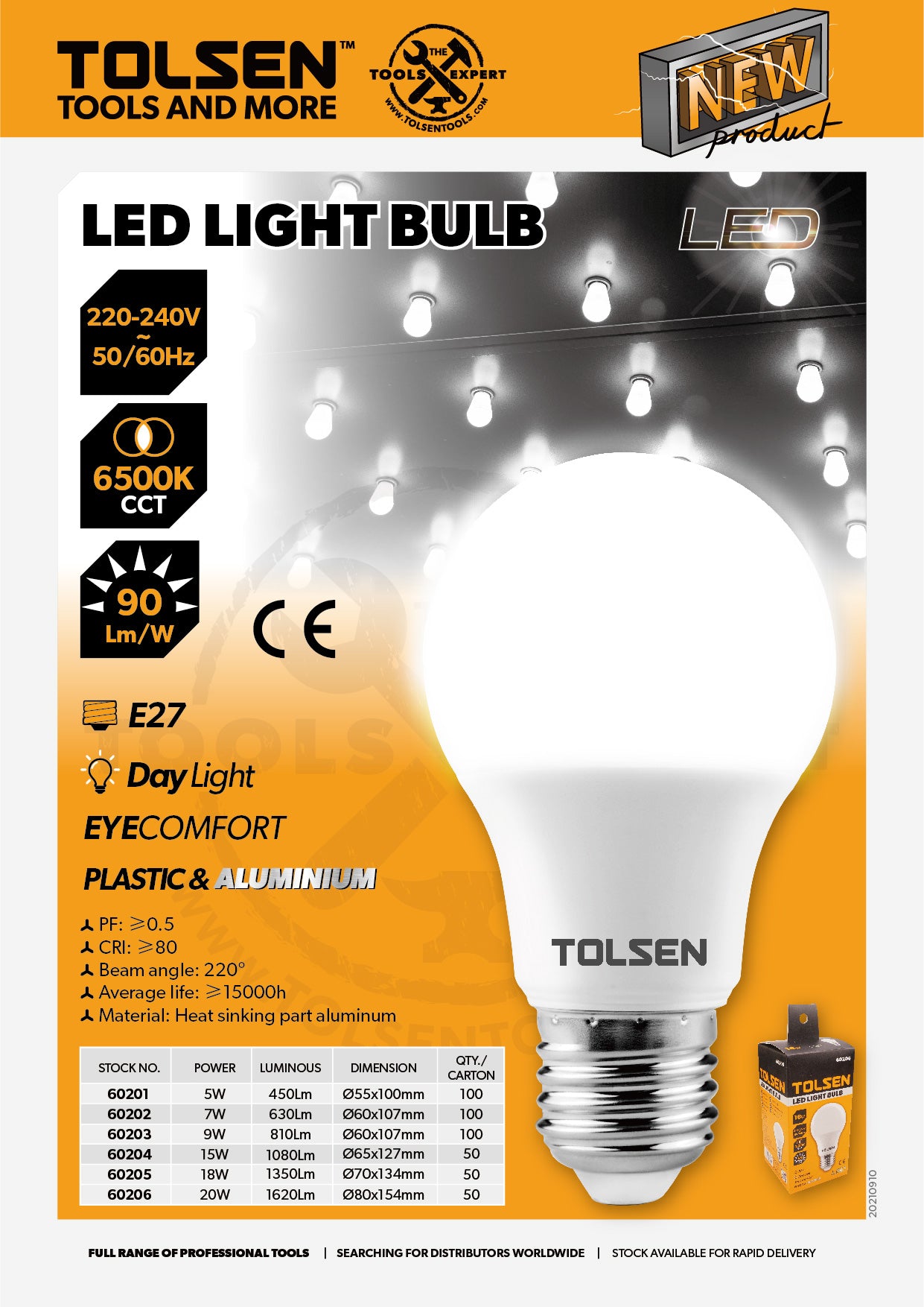 LED BULB DAYLIGHT (5W/7W/9W/12W/15W/18W)