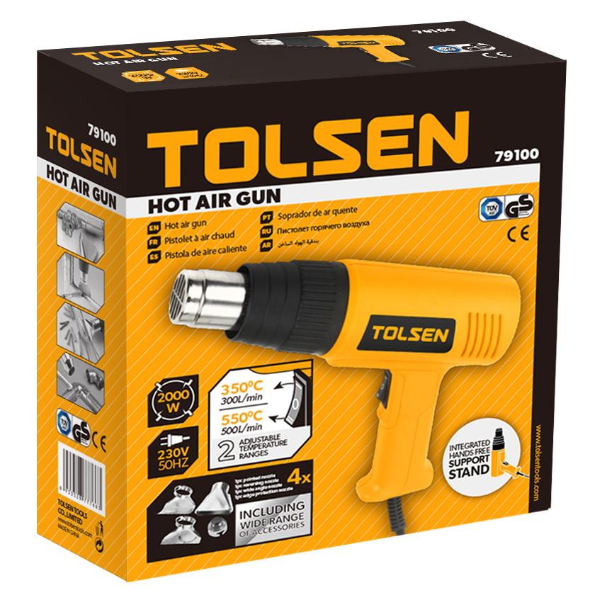 Hot Air Heat Gun Dryer w/ 4 Free Nozzle (2000W) Adjustable Heat Two Level
