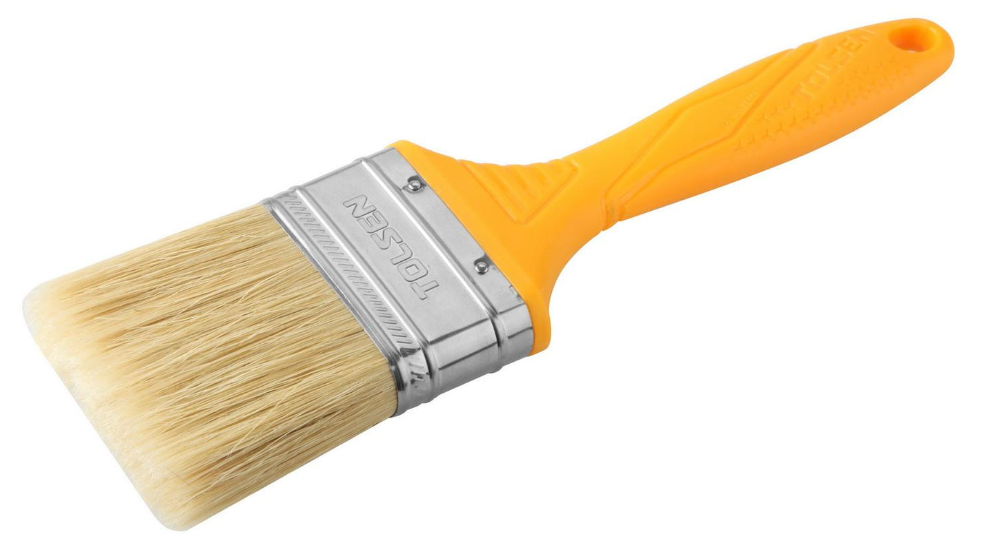 Tolsen Industrial Paint Brush w/ Plastic Handle (1" | 1.5" | 2" | 2.5" | 3" | 4") PET & White Bristle