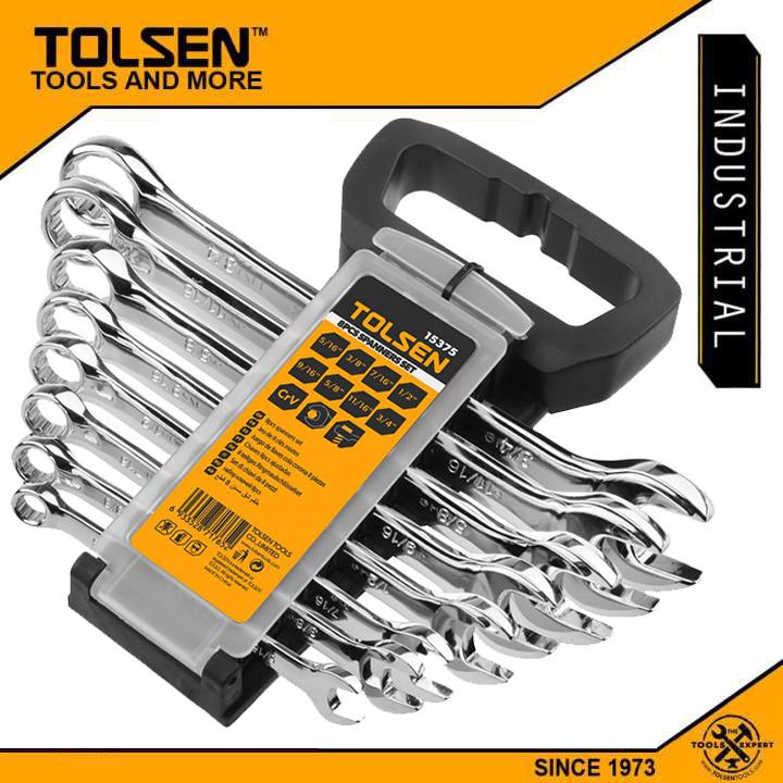 8pcs Industrial Combination Spanners Set (Inches) 5/16” – ¾|